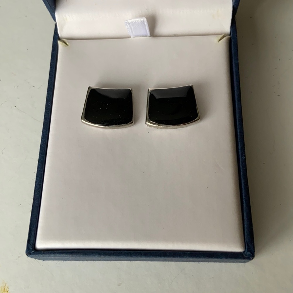 Chunky Black Earrings